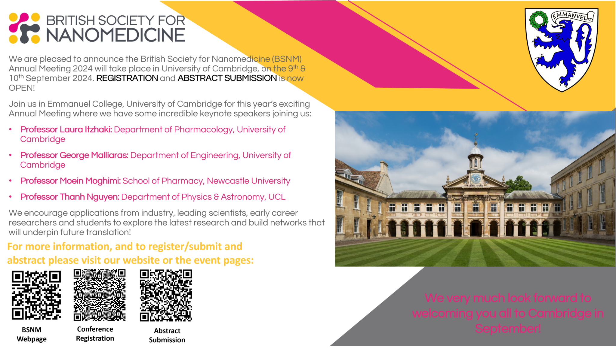BSNM Annual Meeting 2024 (University of Cambridge)