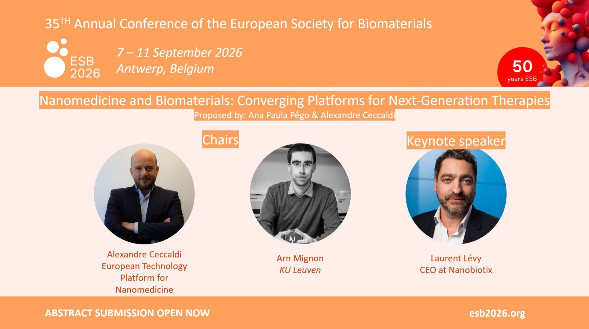 ESB 2026 – 35th Annual Conference of the European Society for Biomaterials